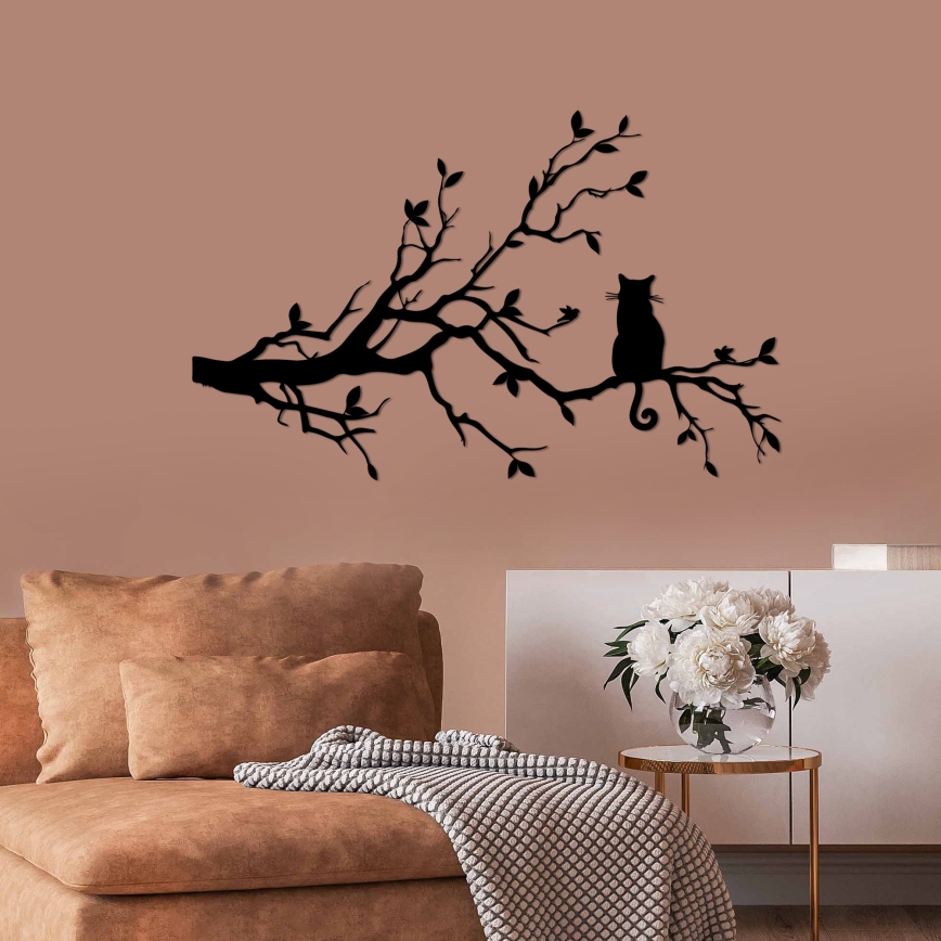 wand decoratie 80x50 cm tak metaal