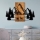 wand decoratie 88x57 cm bergen hout/metaal