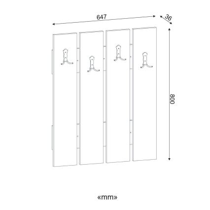 Wand Hanger ANITA 80x64,7 cm wit