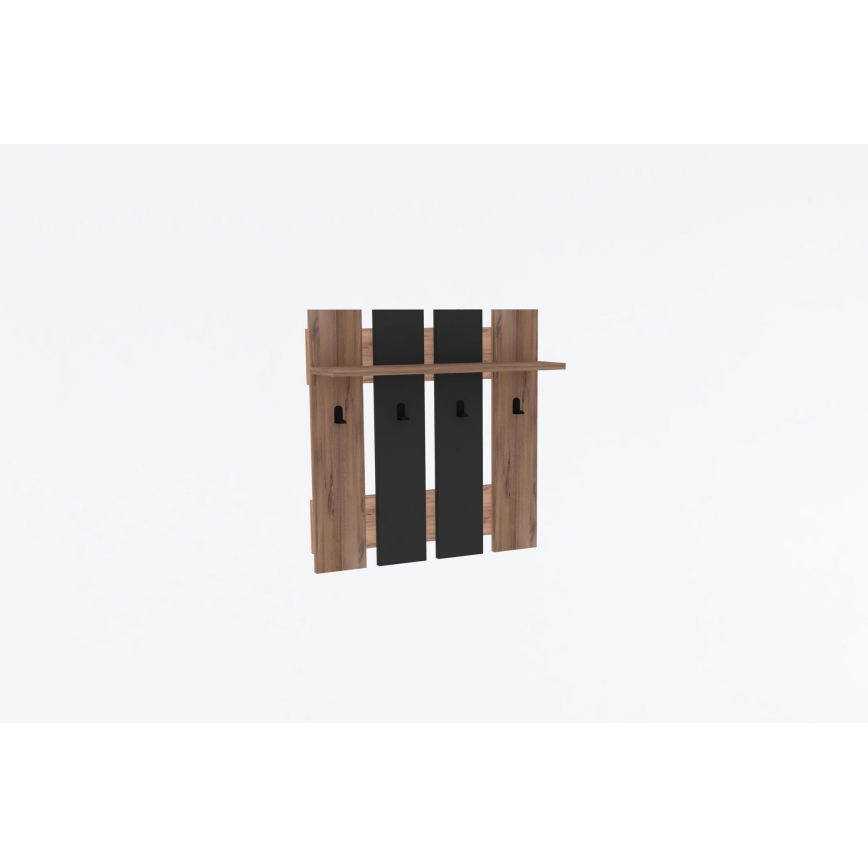 Wand Hanger MITA 70x70 cm antraciet/bruin