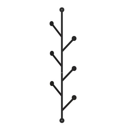 Wand Hanger PONPON 94x22 cm zwart