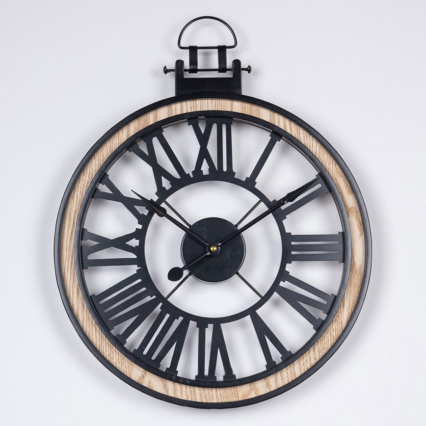 Wand klok 1xAA diameter 40 cm zwart/crème