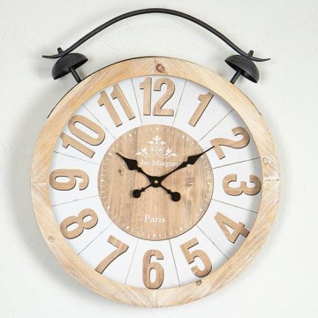 Wand klok 1xAA diameter 50 cm beige