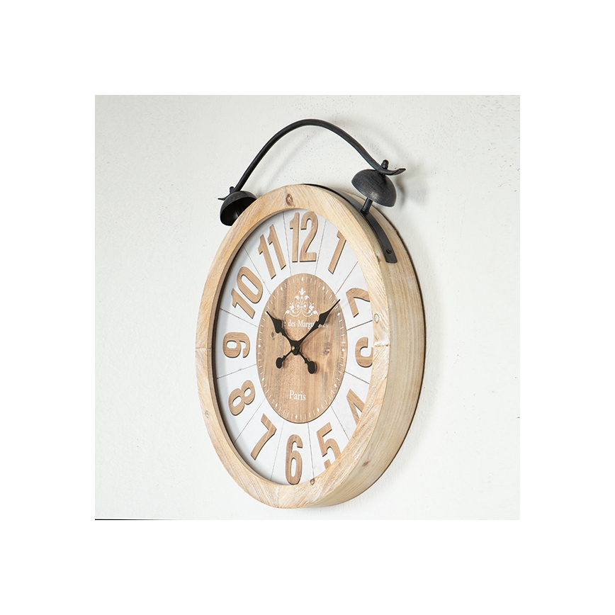 Wand klok 1xAA diameter 50 cm beige
