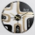 Wand klok 1xAA diameter 60 cm zwart/goud
