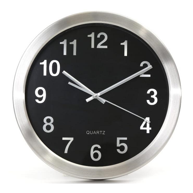 Wand Klok 1xAAA roestvrij