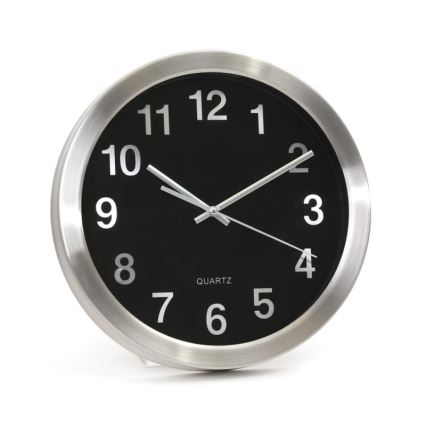 Wand Klok 1xAAA roestvrij