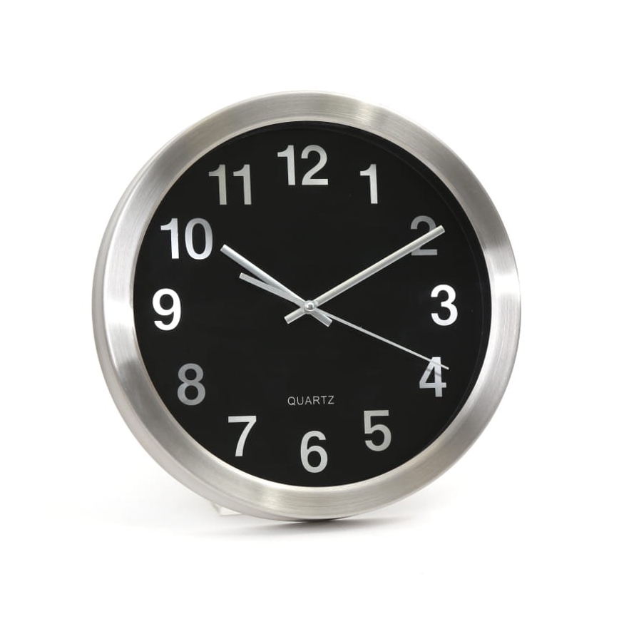 Wand Klok 1xAAA roestvrij