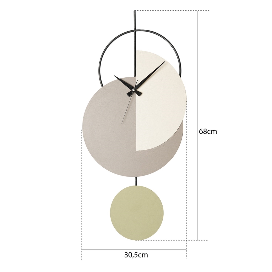 Wand klok 68x30,5 cm 1xAA