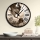 Wand klok diameter 50 cm 1xAA bruin