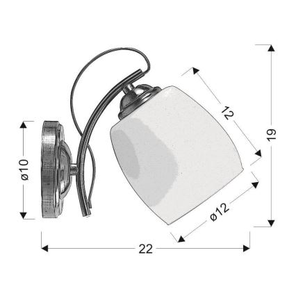 Wand Lamp AMBA 1xE27/40W/230V