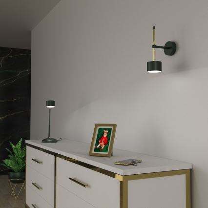 Wand Lamp ARENA 1xGX53/11W/230V groen/goud