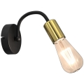 Wand Lamp DOW 1xE27/60W/230V zwart/goud