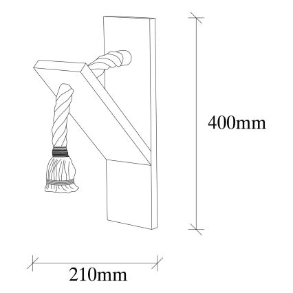 Wand Lamp EREBOS 1xE27/40W/230V