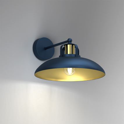 Wand Lamp FELIX 1xE27/60W/230V blauw