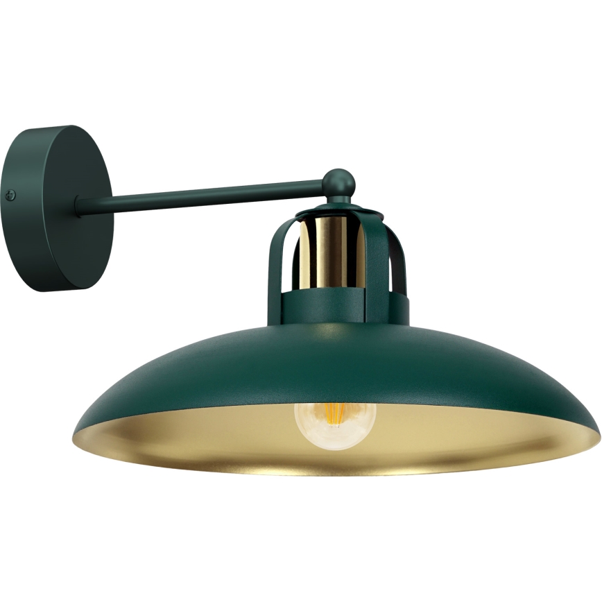 Wand Lamp FELIX 1xE27/60W/230V groen