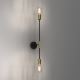 Wand Lamp FLAME 2xE27/60W/230V zwart/goud
