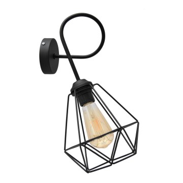 Wand Lamp KARO 3xE27/15W/230V zwart