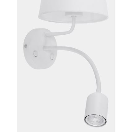Wand Lamp MAJA 1xE27/15W/230V + 1xGU10/10W/230V wit