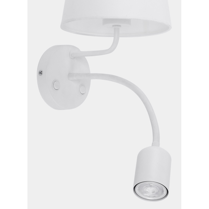 Wand Lamp MAJA 1xE27/15W/230V + 1xGU10/10W/230V wit