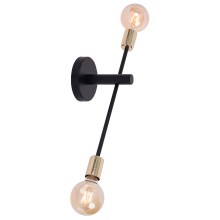 Wand Lamp ONYX 2xE27/60W/230V zwart/goud