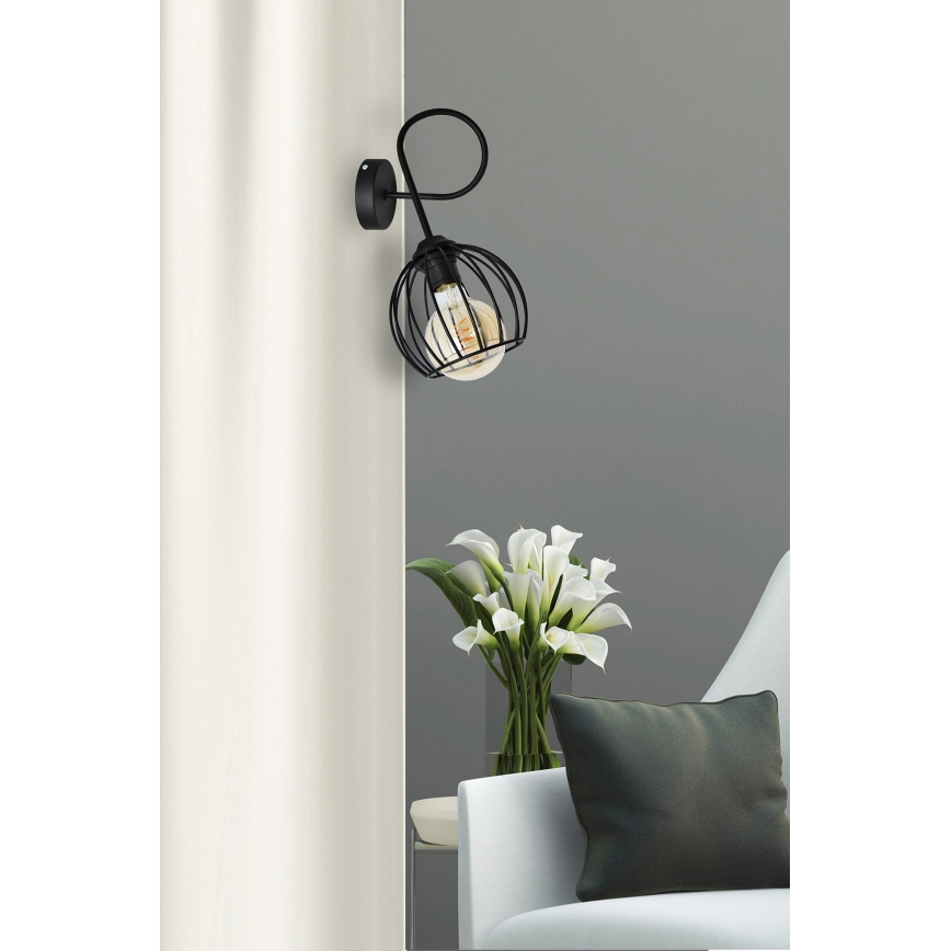 Wand Lamp OXFORD 1xE27/15W/230V zwart