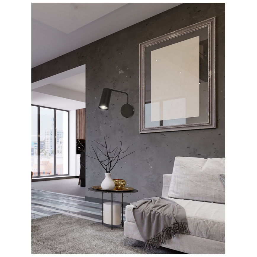 Wand Lamp TINA 1xGU10/15W/230V zwart