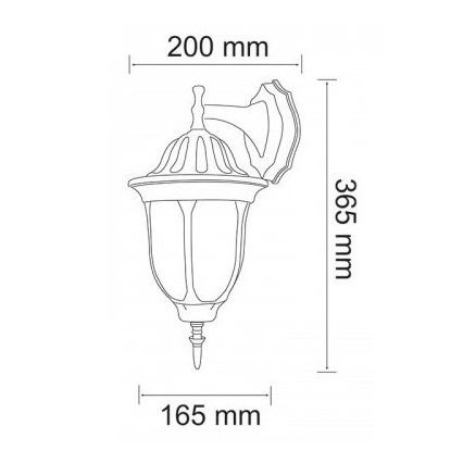 Wand Lamp voor Buiten FLORENCJA 1xE27/20W/230V IP43