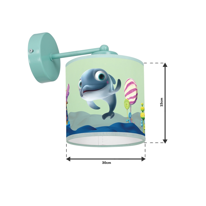 Wand Lamp voor Kinderen DOLPHIN 1xE27/60W/230V