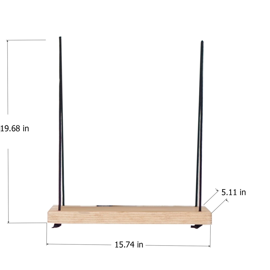 Wand plank 50x40 cm vurenhout