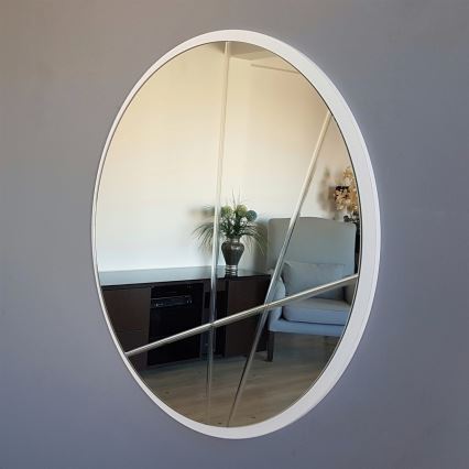 Wand Spiegel d. 60 cm zilver
