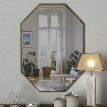 Wand Spiegel LOST 70x45 cm bruin