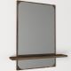 Wand Spiegel met een Plank EKOL 70x45 cm bruin