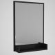 Wand Spiegel met Plank COSTA 75x45 cm zwart