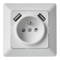 Wandcontactdoos met USB FRENCH 250V/16A