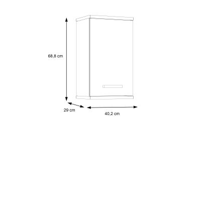 Wandgemonteerde badkamerkast VENOM antraciet/bruin