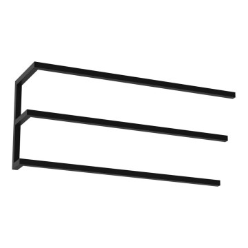 Wandhanddoekhouder 25x60 cm zwart