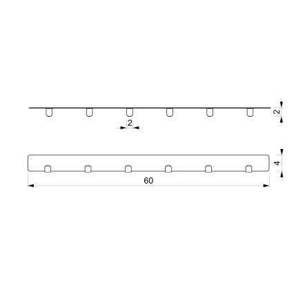 Wandhanddoekhouder 60 cm wit