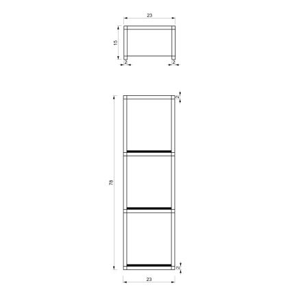 Wandhanddoekhouder 78x23 cm wit