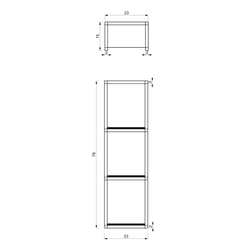 Wandhanddoekhouder 78x23 cm wit