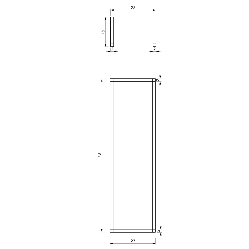 Wandhanddoekhouder 78x23 cm zwart