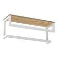 Wandhanddoekhouder met plank 14x40 cm wit