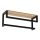 Wandhanddoekhouder met plank 14x40 cm zwart