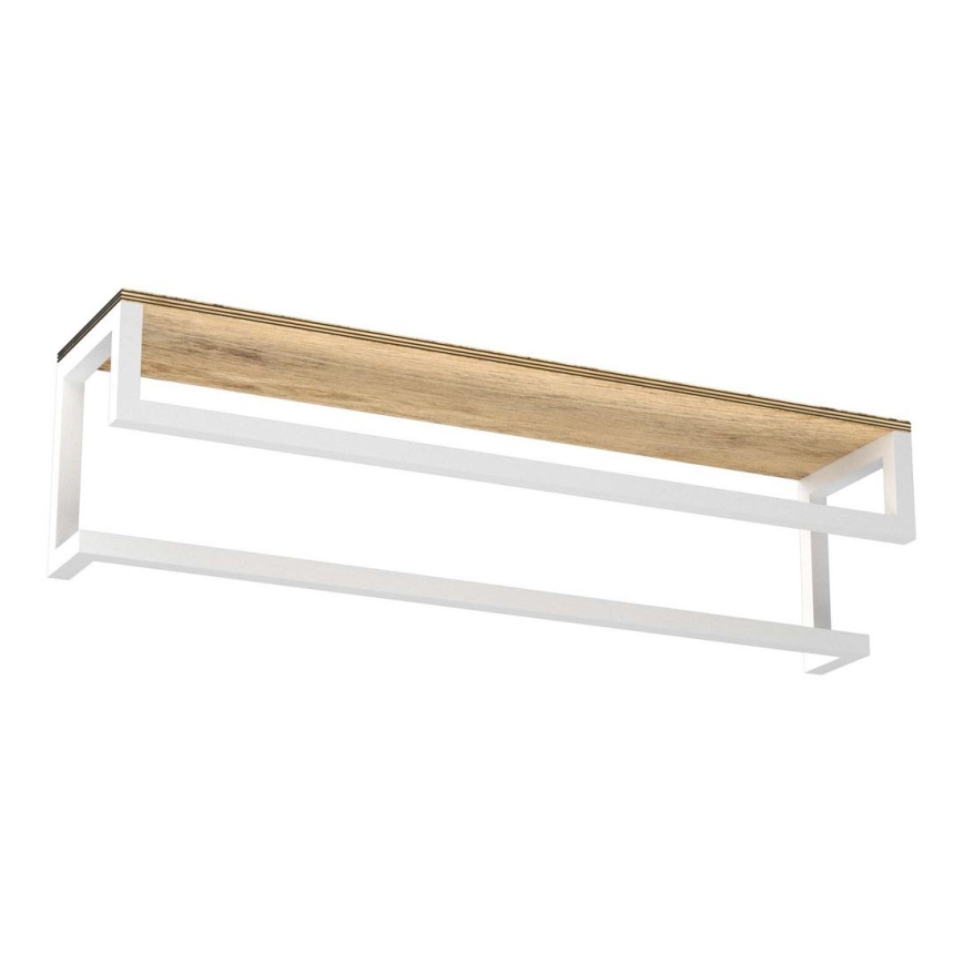Wandhanddoekhouder met plank 14x60 cm wit