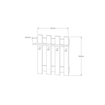 Wandhanger CARINA 70x70 cm bruin