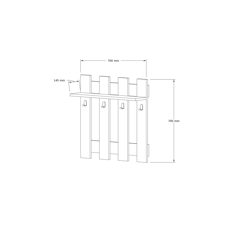 Wandhanger CARINA 70x70 cm bruin