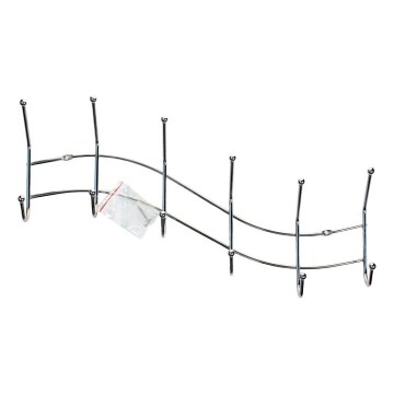 Wandkapstok 13,5x44,5 cm, glanzend chroom, golvend design