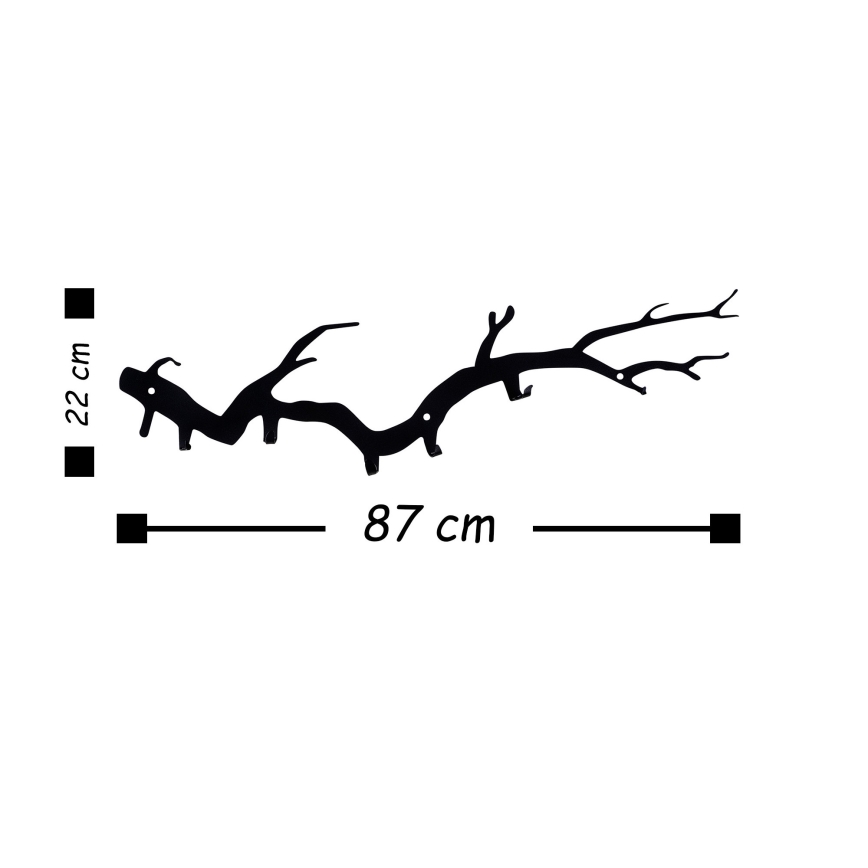 Wandkapstok 87x22 cm met takdesign