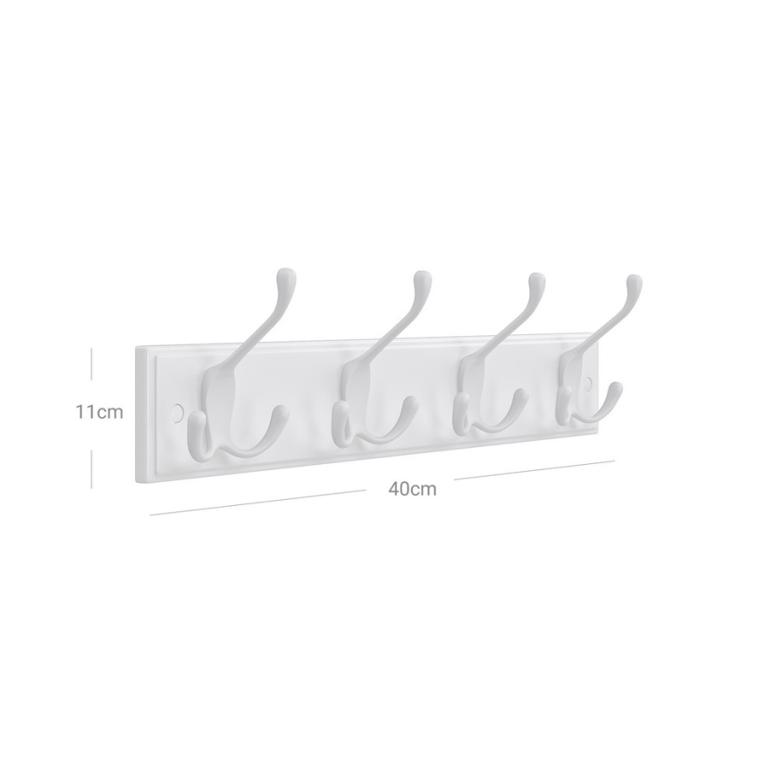 Wandkapstok KATE 40x11x7 cm wit