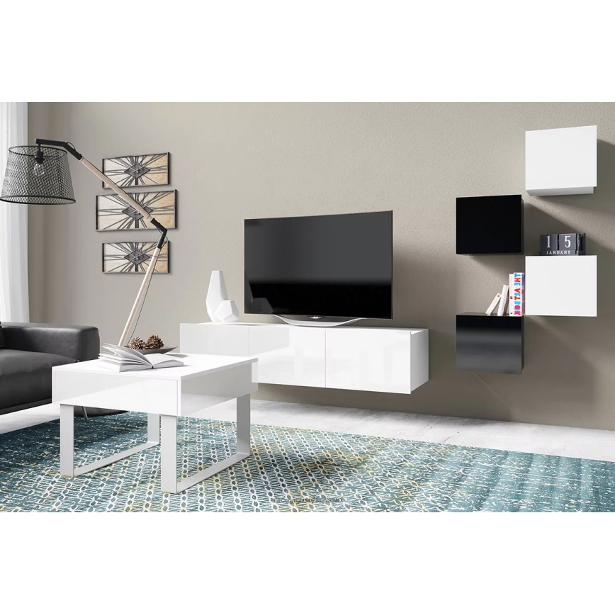 wandkast PAVO 34x34 cm glanzend wit